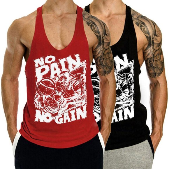 Men's Tank Top for Gym singlets fitness Workout - Picture 4 of 8